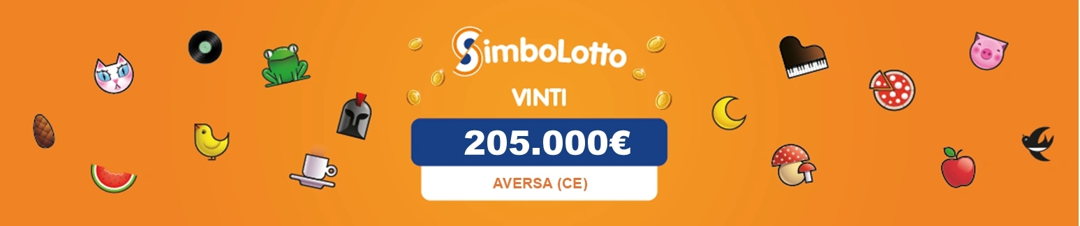 Vincite al Simbolotto da 205.000€ ad Aversa.