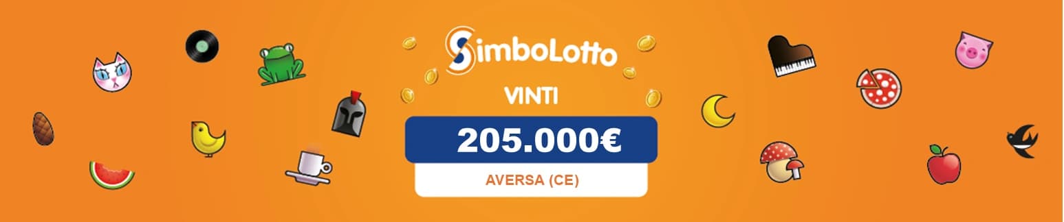 Vincite al Simbolotto da 205.000€ ad Aversa.