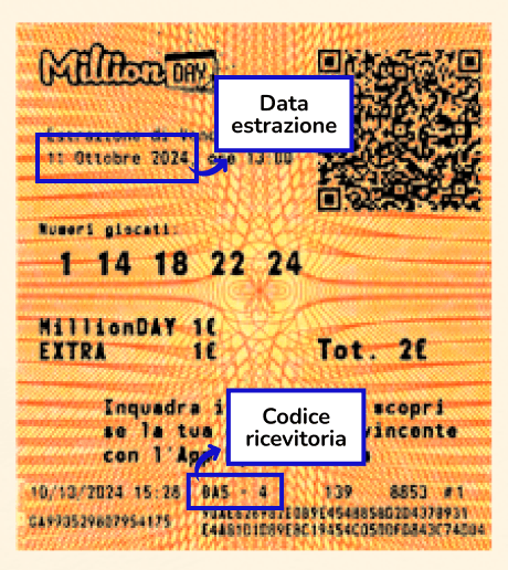 Scontrino Millionday 0