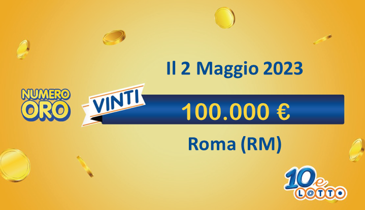 vincita 10eLotto da 100.000€ a Roma