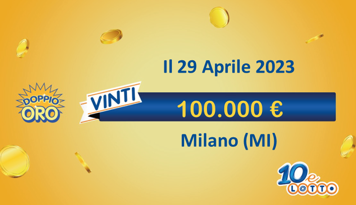 vincita 10eLotto da 100.000€ a Milano