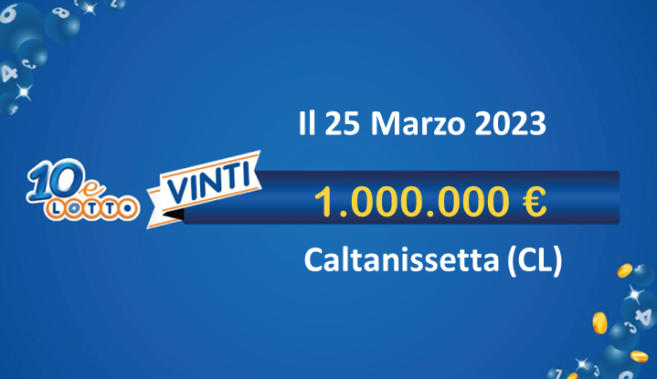 vincita 10eLotto da 100.000€ a Caltanissetta