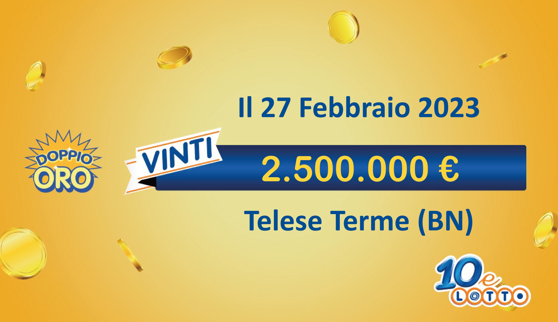 vincita 10eLotto da 2.500.000 Telese Terme