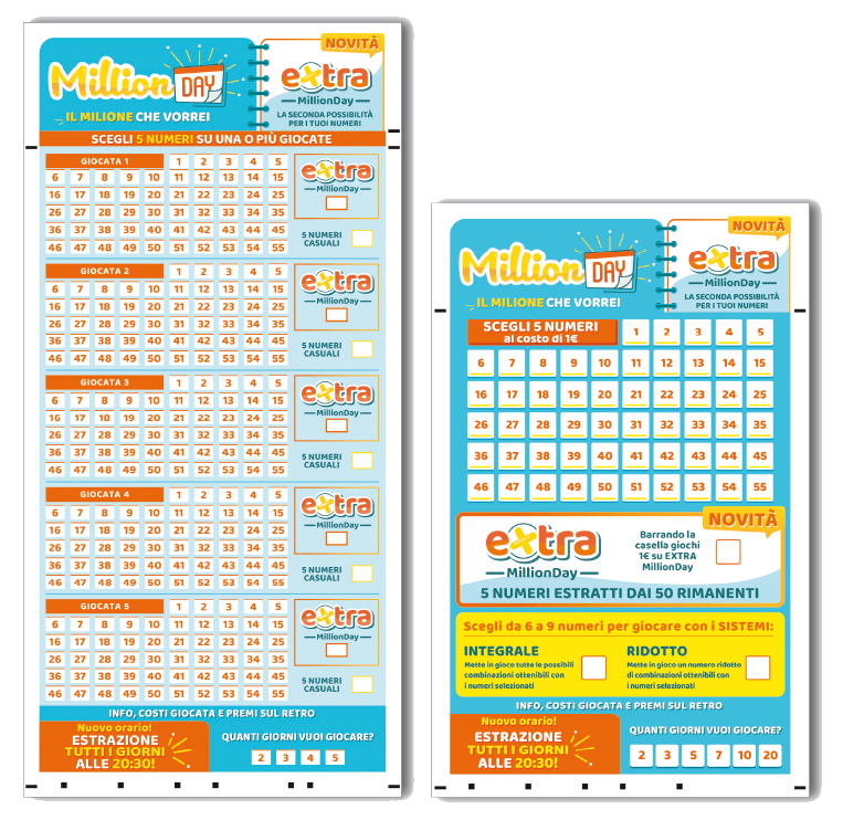 MillionDay e MillionDay Extra del 20/04/2024 Lotto Gazzetta
