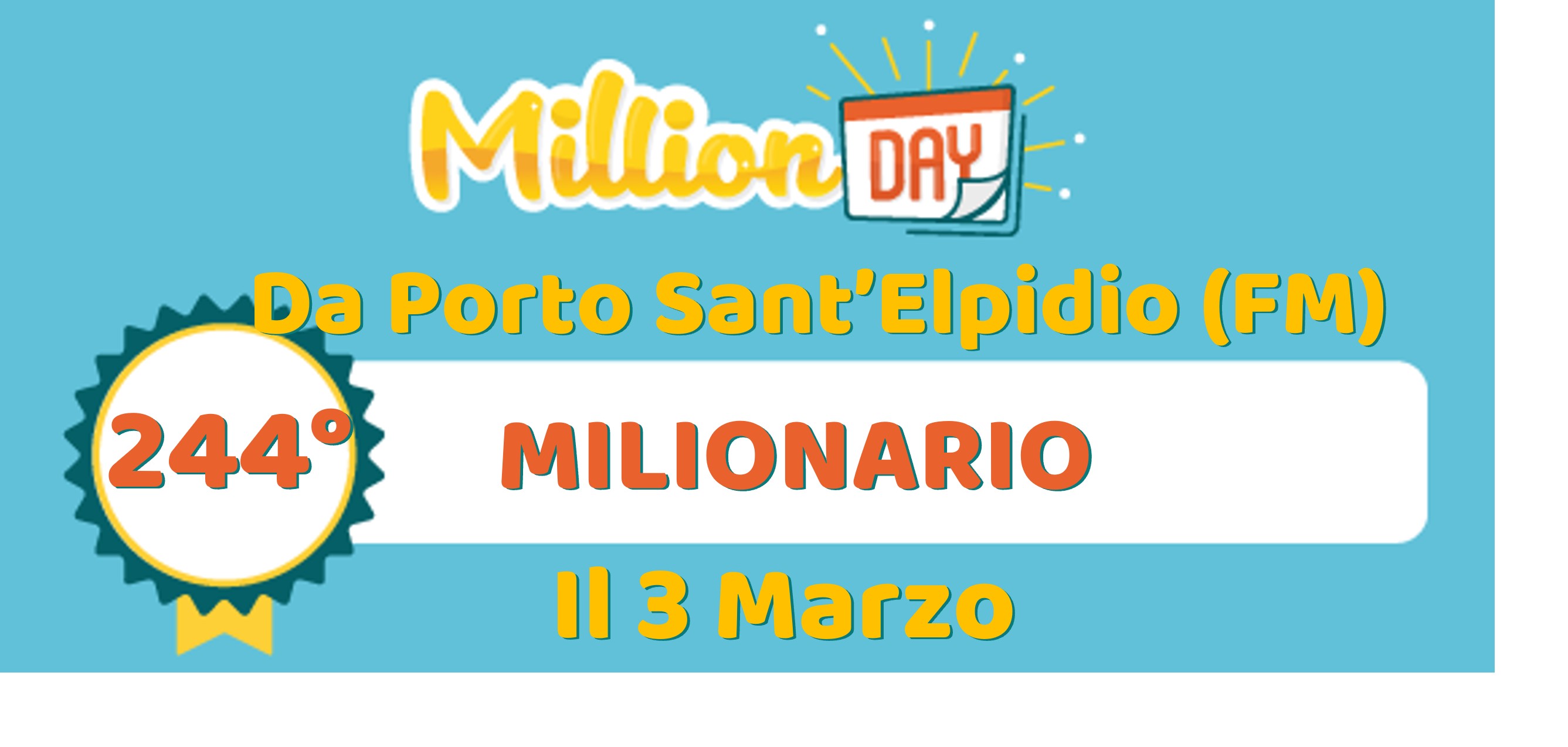 vincita MillionDAY da Porto Sant'Elpidio