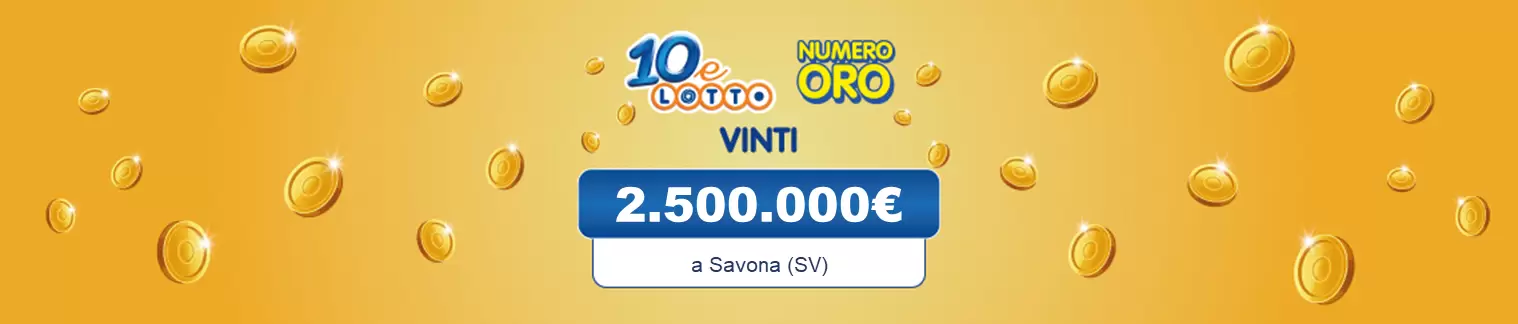 Vincita 10eLotto il 27 febbraio da 2.500.000€ a Savona