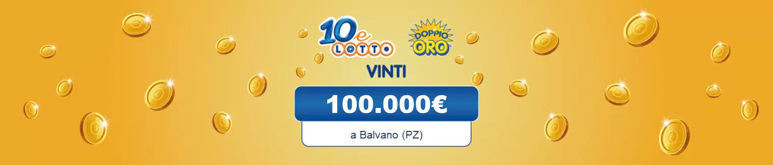 Vincita 10eLotto il 29 febbraio da 100.000€ a Balvano
