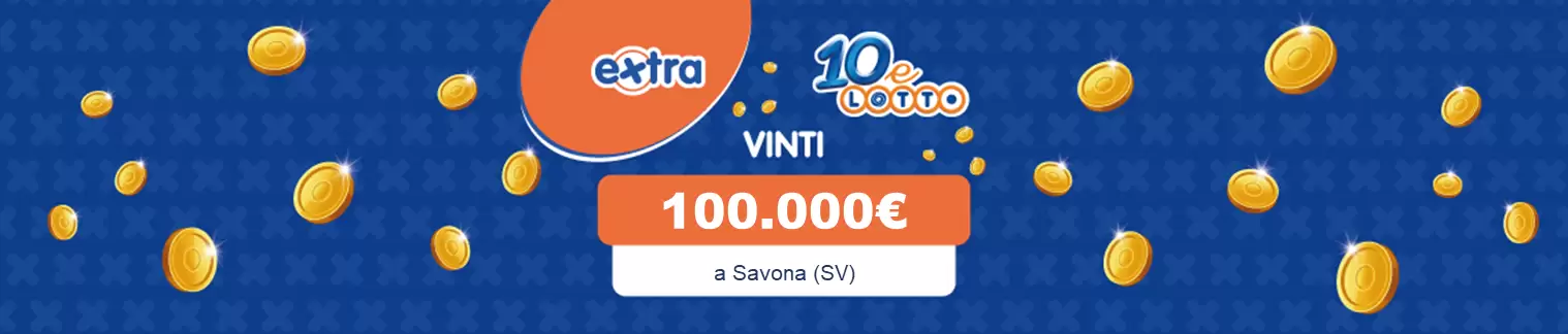 Vincita 10eLotto il 23 aprile da 100.000€ a Savona