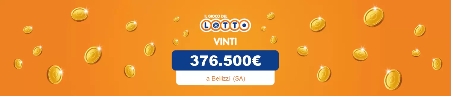 Vincita al Lotto il 16 marzo da 376.500€ a Bellizzi