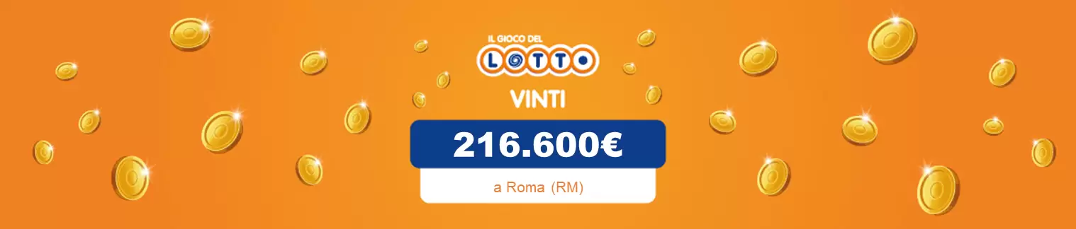 Vincita al Lotto il 16 febbraio da 216.600€ a Roma