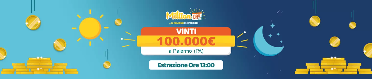 Vincita MillionDAY il 29 febbraio 2024 a Palermo